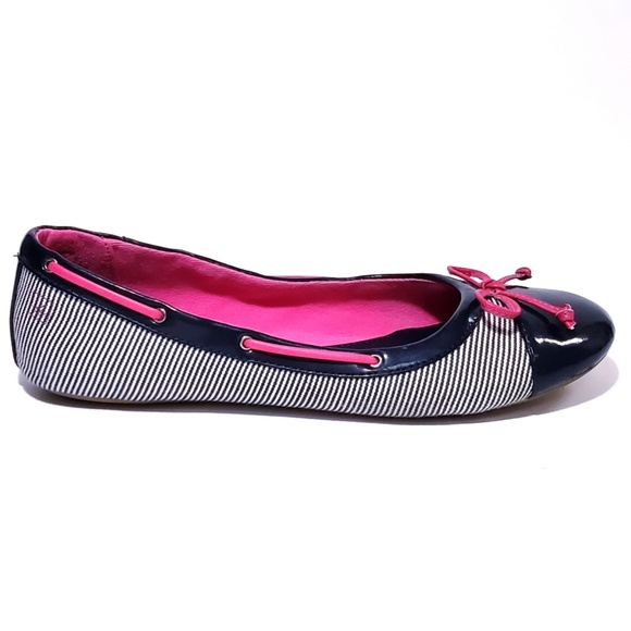 Sperry Marina Stripe Ballet Flat Boat Shoe - Picture 4 of 7